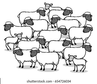 Flock Of Sheep Clipart 4 Clipart Station