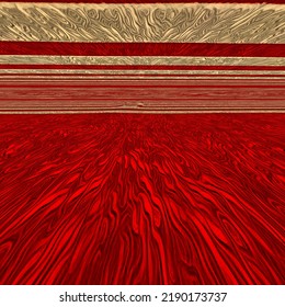 Many Stripes Towards A Far Distant Vanishing Point In Red And Beige 