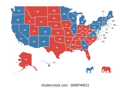 Map Of 2020 United States Presidential Election Results Per State