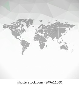 Map 3d polygon. Raster illustration