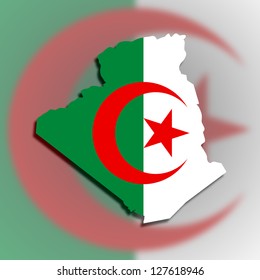 Map Algeria Filled Flag Isolated Stock Illustration 127618946   Map Algeria Filled Flag Isolated 260nw 127618946 