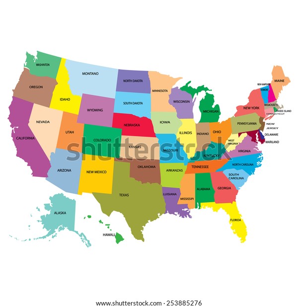 The Map Of America Map America Stock Illustration 253885276