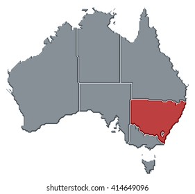 Map - Australia, New South Wales