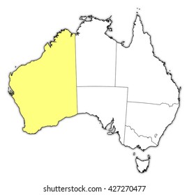 Map - Australia, Western Australia