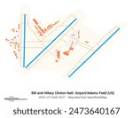 Map of Bill and Hillary Clinton National Airport, Adams Field in Little Rock (US). IATA-code: LIT. Airport diagram with runways and taxiways. Map data from OpenStreetMap.