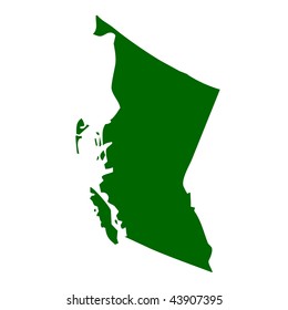 Blank Map Of Bc Map British Columbia Province Territory Canada Stock Illustration 43907395  | Shutterstock