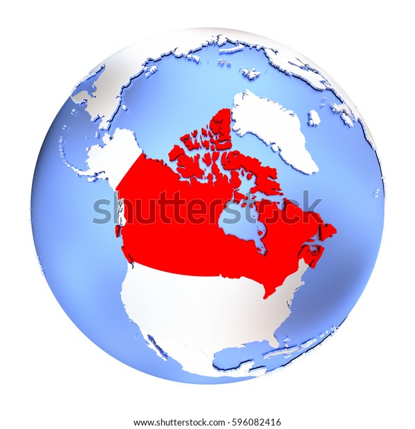 Canada On Globe Map Map Canada On Metallic Globe 3D Stock Illustration 596082416 | Shutterstock