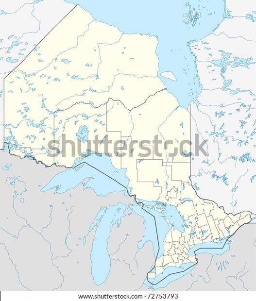 カナダまたはカナダのオンタリオ州の地図 のイラスト素材