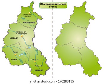 Champagne Ardennes Map Hd Stock Images Shutterstock