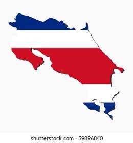 Map Costa Rica Their Flag Illustration Stock Illustration 59896840 ...