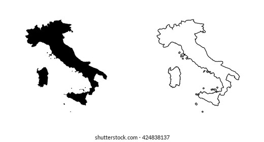 A Map Of The Country Of Italy