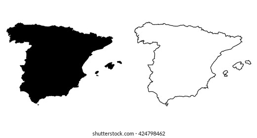 A Map Of The Country Of Spain