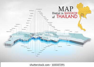 Map District Bangkok Thailand 260nw 103337291 
