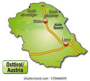 Map East Tyrol Highways Stock Illustration 170468459 | Shutterstock