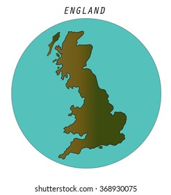 Simplified Handdrawn Blank Map United Kingdom Stock Vector (Royalty
