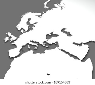 Map Of Europe, Africa And Middle East 