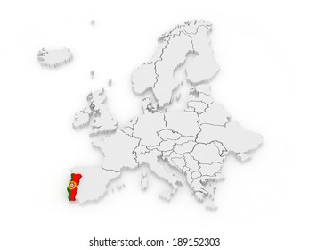 Map Europe Highlighted England Map Gray Stock Vector (Royalty Free