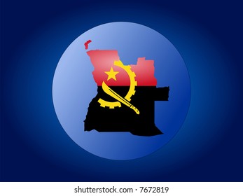 Map And Flag Of Angola Globe Illustration JPG