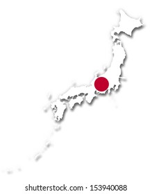 Map And Flag Of Japan