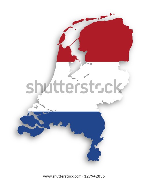 Map Flag Netherlands Isolated Stock Illustration 127942835