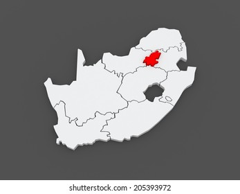 Map Gauteng Johannesburg South Africa 3d Stock Illustration 205393972 Map Gauteng Johannesburg South Africa 260nw 205393972