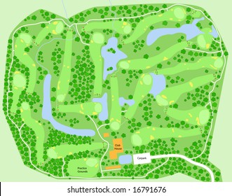 Map Of A Generic Golf Course