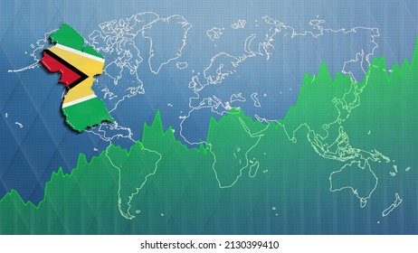 Map Guyana Financial Success Economy Growth Stock Illustration ...