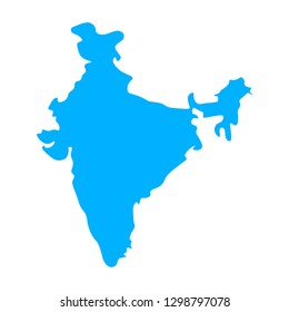 Map India Outline Silhouette India Map Stock Illustration 1298797078 ...