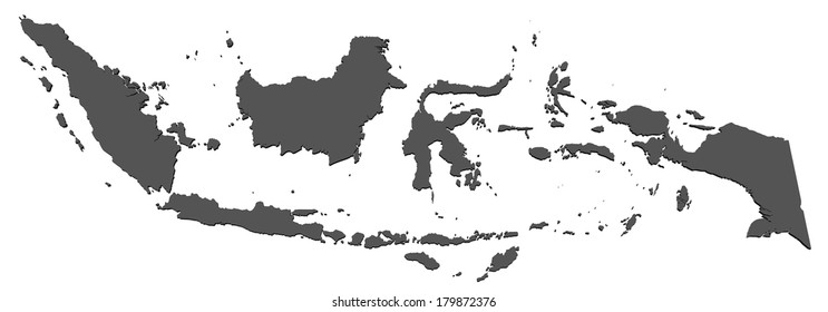 Map Indonesia Stock Illustration 179872376 | Shutterstock