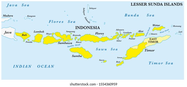 Map Of The Lesser Sunda Islands In The Malay Archipelago