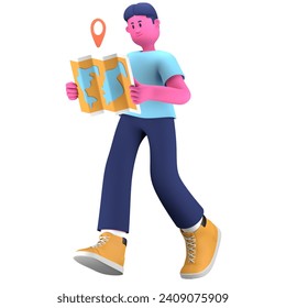 Map Location Creative Boy Activity