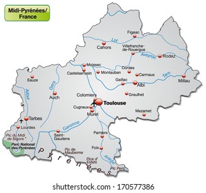 127 Midi pyrenees map Images, Stock Photos & Vectors | Shutterstock