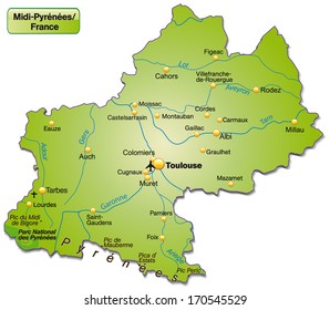 127 Midi pyrenees map Images, Stock Photos & Vectors | Shutterstock