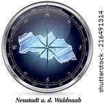 Map of Neustadt-an-der-Waldnaab with borders in chrome