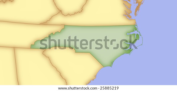 States Surrounding North Carolina Map North Carolina Borders Surrounding States Stock Illustration 25885219 |  Shutterstock