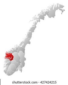 Map - Norway, Sogn Og Fjordane