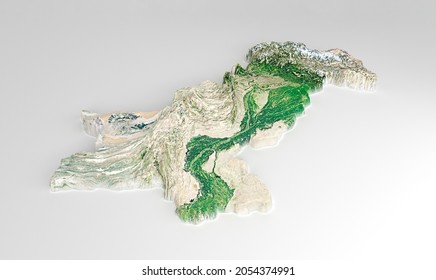 Map Pakistan - 3D Illustration