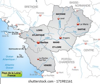 285 Map of pays de la loire Images, Stock Photos & Vectors | Shutterstock