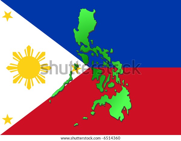 Map Philippines Filipino Flag Illustration Jpg Stock Illustration 6514360