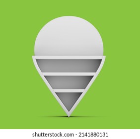Map pointer 3d pin Location symbol on isolated Background 3d illustration