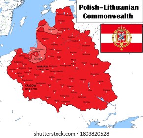 8 Polish Lithuanian Commonwealth Stock Illustrations Images Vectors   Map Polishlithuanian Commonwealth 260nw 1803820528 