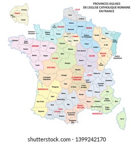 Map Of The Roman Catholic Church Provinces In France