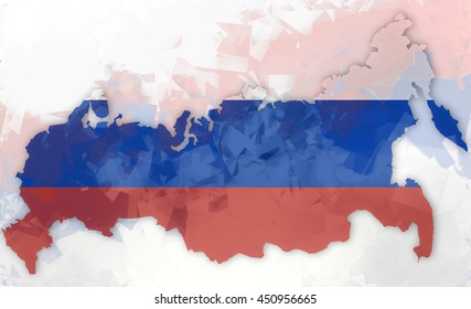 Map Of Russia Russian National Flag Colors Background