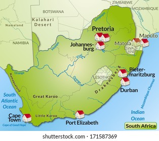 Map South Africa Infographic Green Stock Illustration 171587369 ...