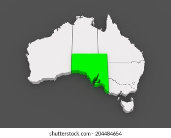 Map South Australia Australia 3D Stock Illustration 204484654