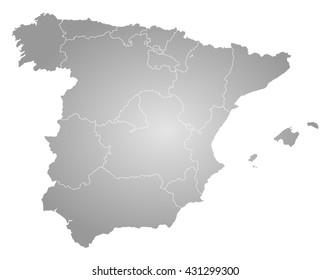 Map Spain Stock Vector (Royalty Free) 434654395