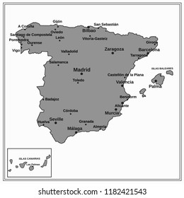 Map Spain Bright Illustration Map Illustration Stock Illustration ...