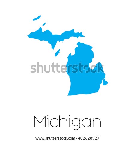 A Map of the the state  Michigan