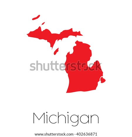 A Map of the the state  Michigan