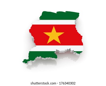 Map Suriname 3d Stock Illustration 176340302 | Shutterstock